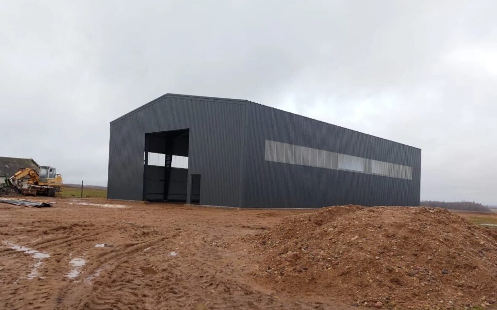 modular storage hangar - installation work